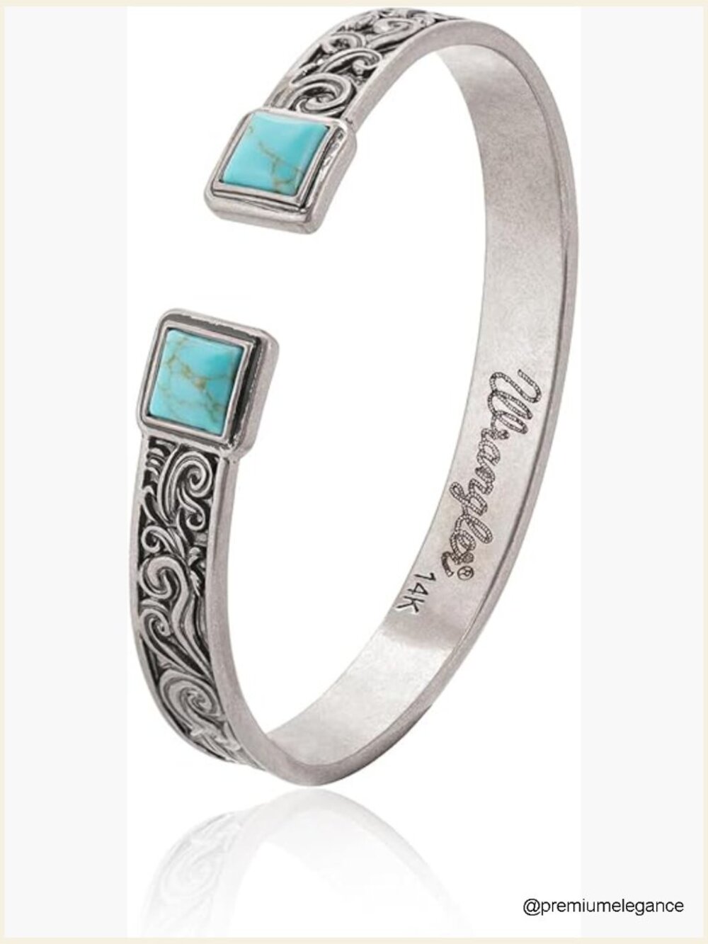 Vintage Open Bangle Cuff Bracelet Adjustable Silver Plated Floral Carved
